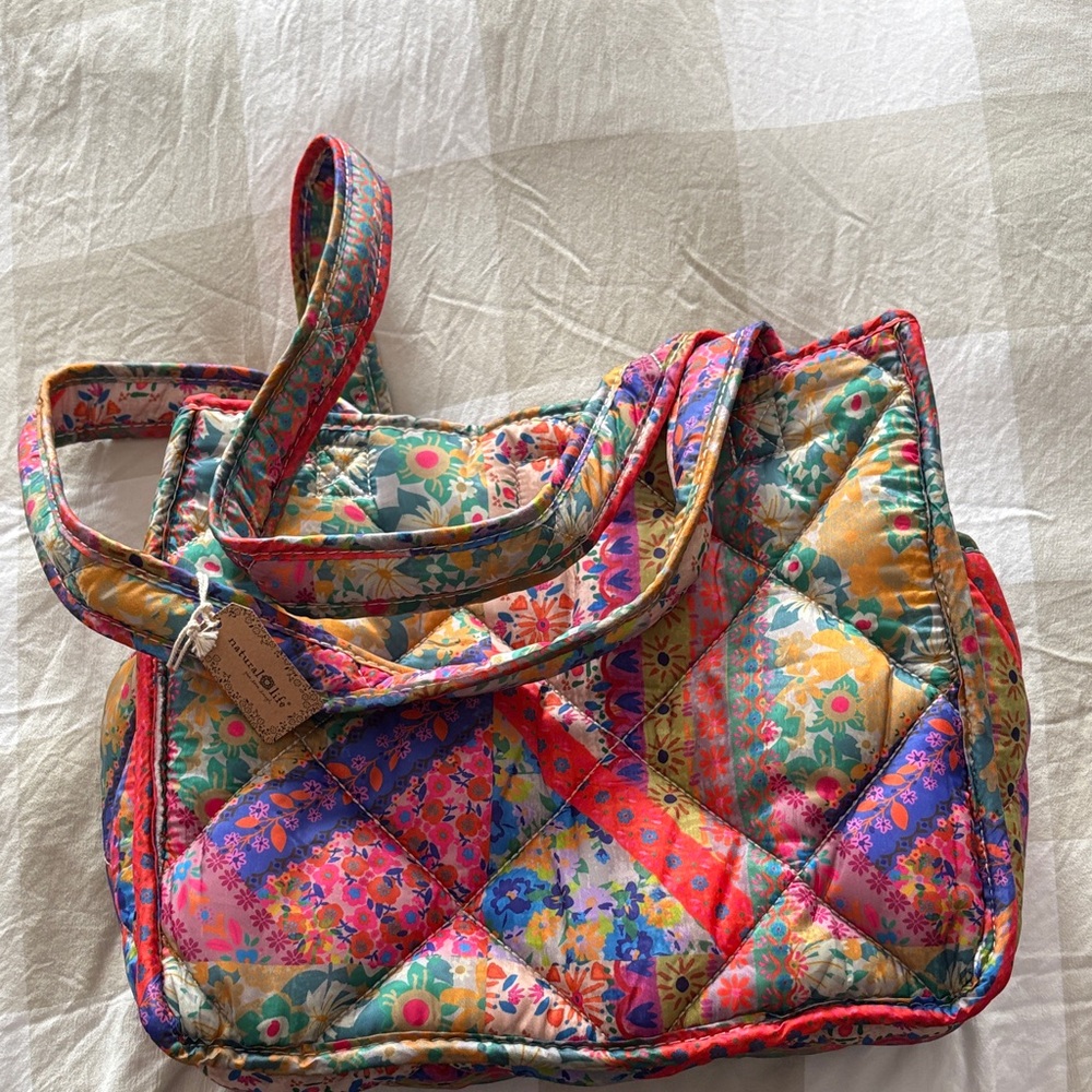Natural Lufe Reversible Quilted Patchwork Floral … - image 2